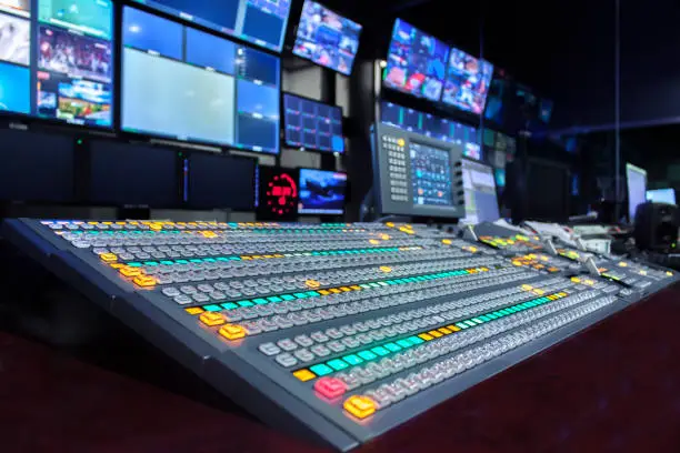Professional video mixing console, transmission control full.
