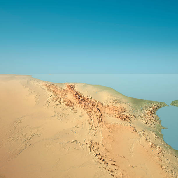 istock Morocco 3D Render Topographic Landscape View From East 944019030