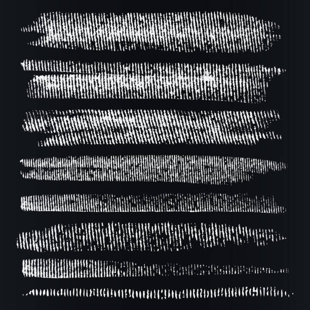 칠판에 동적 벡터 브러시입니다. 붓, 붓입니다. 분필 자국 및 석탄. 골 판지 텍스처입니다. 샘플 파일 팔레트에 저장 됩니다. 높은 해상도 이미지입니다. - cross hatching stock illustrations