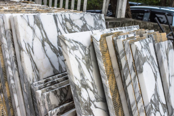 istock Row of Marble texture  natural pattern 944028386