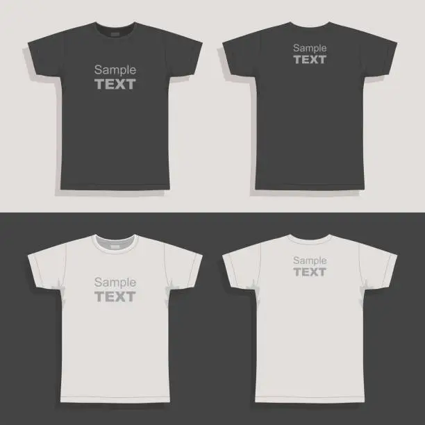 Vector illustration of Men's t-shirt design template
