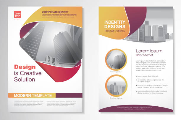Vector Brochure Flyer design Layout template size A4, Front page and back page, infographics. Easy to use and edit. flyer leaflet stock illustrations