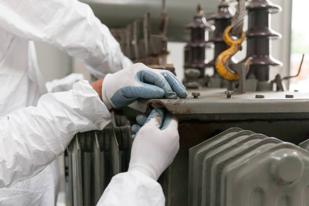 istock Decontamination and recycling of old transformer 944038666