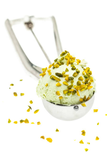 Ice cream isolated on white background.\nReal edible ice cream - no artificial ingredients used