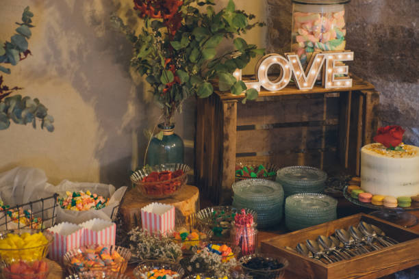 istock Wedding Candy Bar with Love Letters 944047344