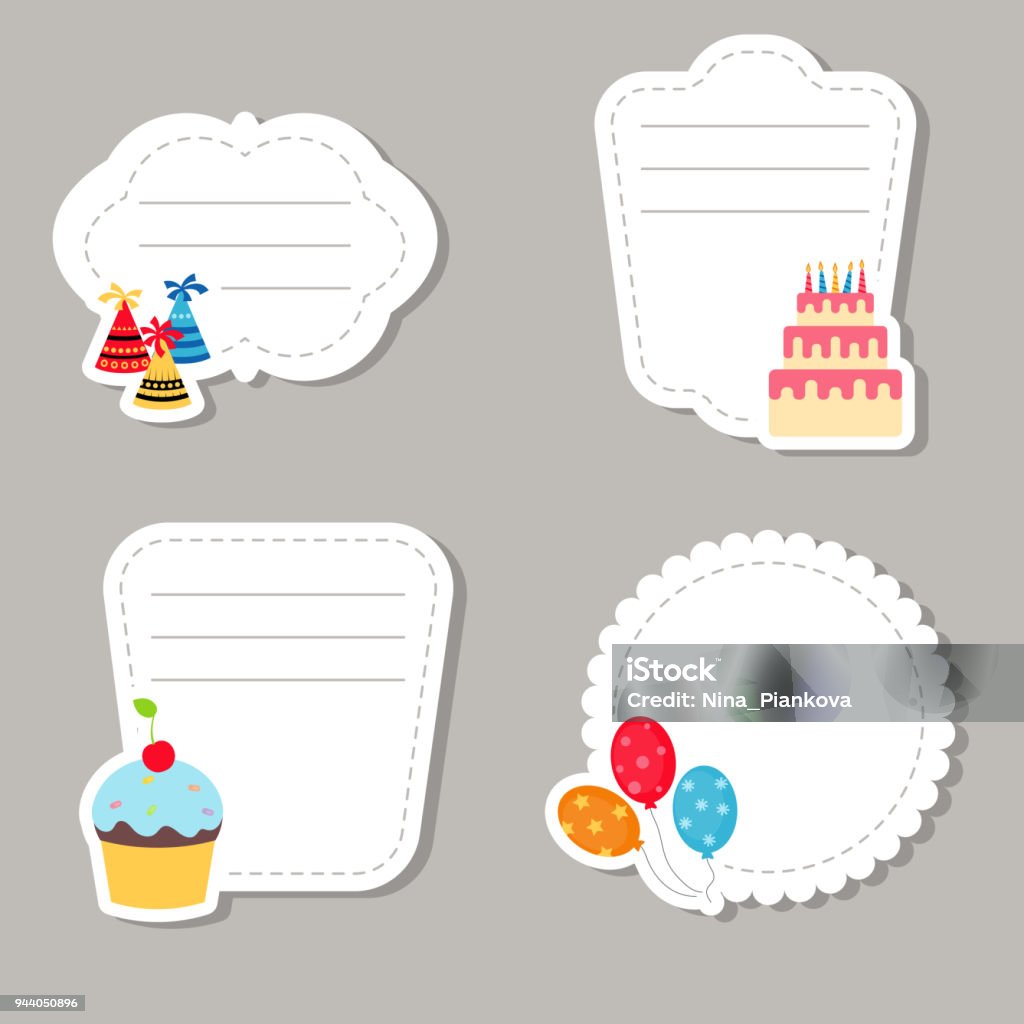 Cute Text Frame Vector Collection Of Cute Text Frames Stock Illustration - Download Image Now ...