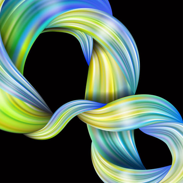 istock 3d abstract fluid design. Colorful modern background with twisted brush stroke, smear waves, paint splash curl, splatter. 944051636