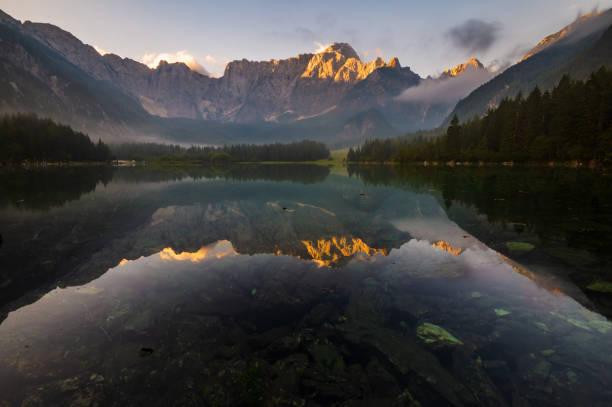 istock alpine lake in the Italian Alps 944054252
