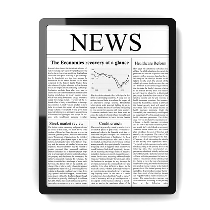 Tablet newspaper application\n\n++ Please note: All graphics elements and text are of my own design. ++
