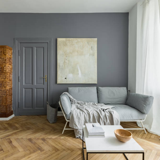 istock Living room with tiled stove 944055236