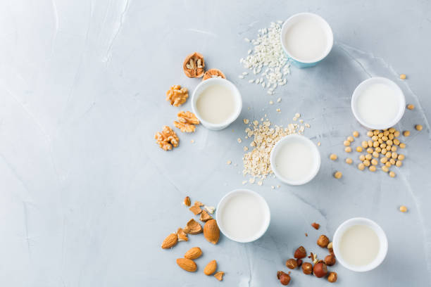 istock Assortment of organic vegan non diary milk 944063394