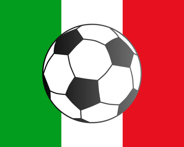 istock Flag of Italy and soccer ball 944063500