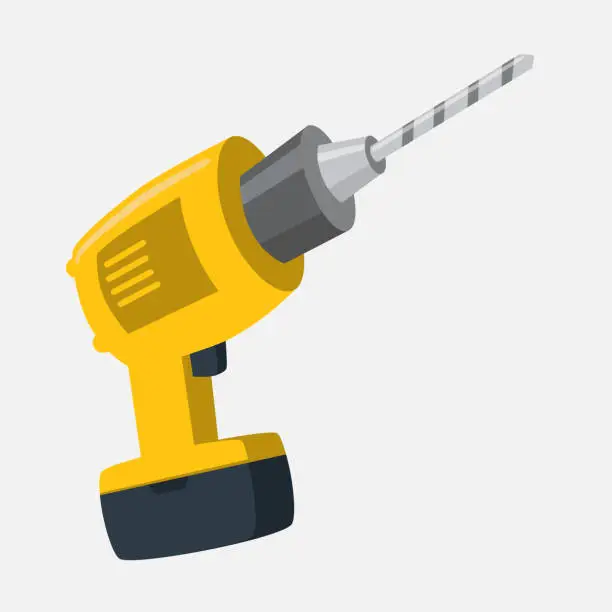 Vector illustration of Power Drill