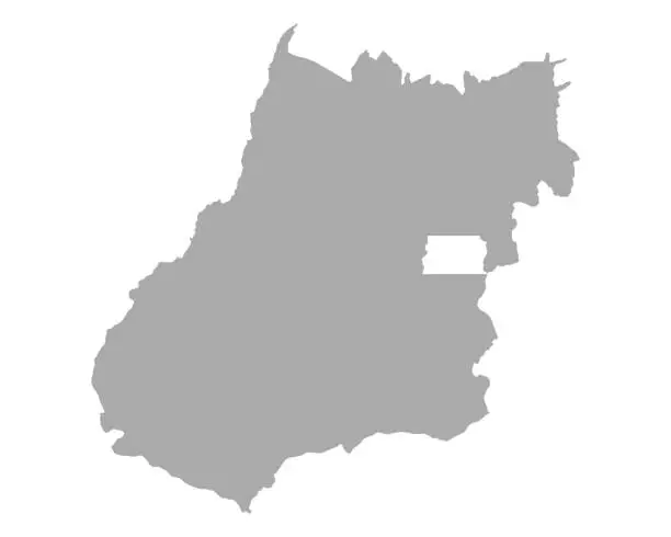 Vector illustration of Map of Goias