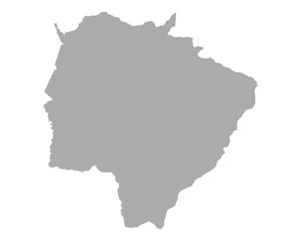 Vector illustration of Map of Mato Grosso do Sul