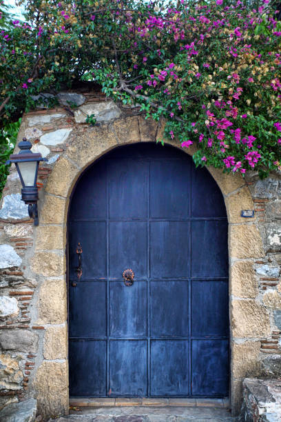 istock old retro wooden blue door 944068732