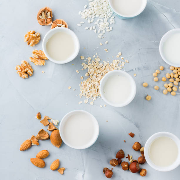 istock Assortment of organic vegan non diary milk 944069002