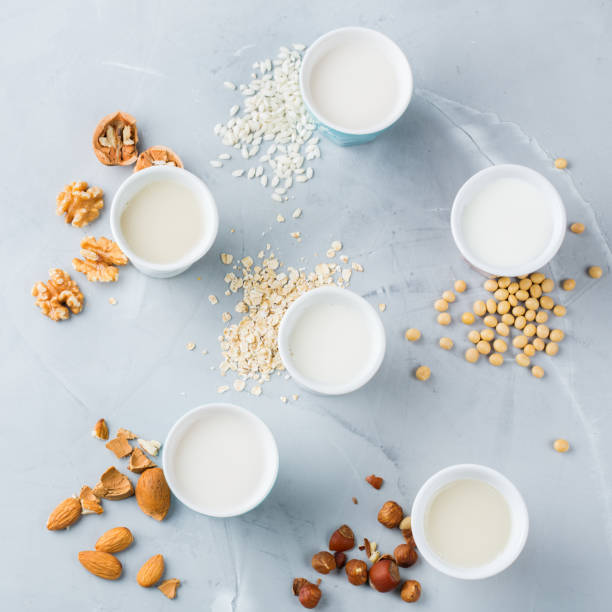 istock Assortment of organic vegan non diary milk 944069136