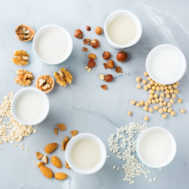 istock Assortment of organic vegan non diary milk 944069286
