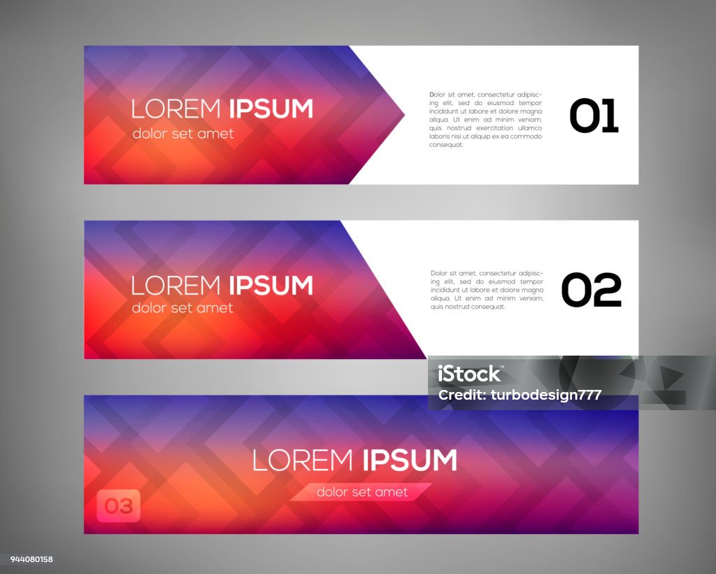 Banner Simple Modern Simple Geometric Banners 01 Stock Illustration - Download Image Now ...