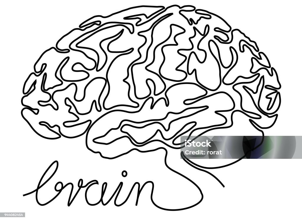 Brain Abstract Simple Abstract Brain Stock Illustration - Download Image Now - Abstract ...