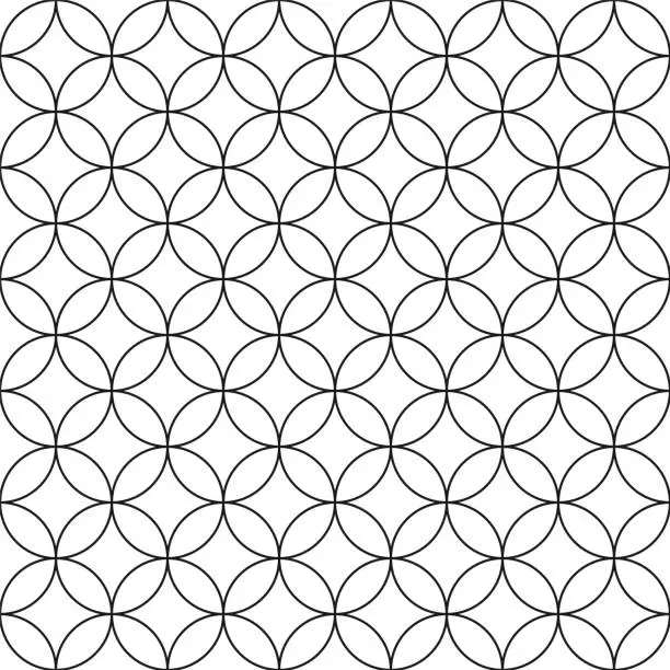 Vector illustration of Vector seamless circles pattern - simple ornamental background