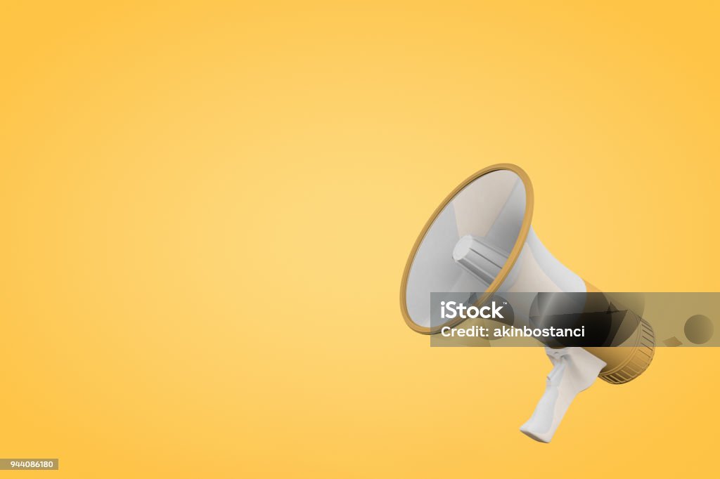 Megaphone Megaphone, Speech, Presentation, Announcement Message, Speaker Megaphone Stock Photo