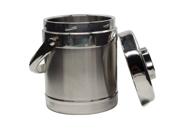 istock Stainless steel lunch box isolated on white background. 944089480
