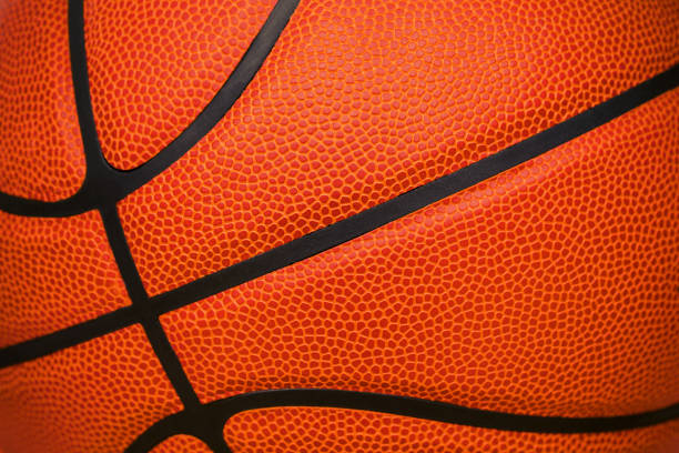 istock Close up of leather basketball background textured 944089558