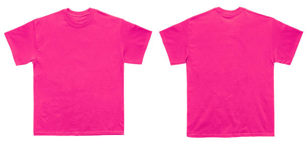 istock Blank T Shirt color heliconia template front and back view 944092904