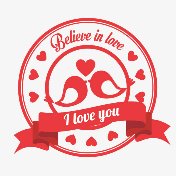 believe in love emblem i love you birds kissen heart believe in love emblem i love you birds kissen heart vector illustration eps 10 kissen stock illustrations