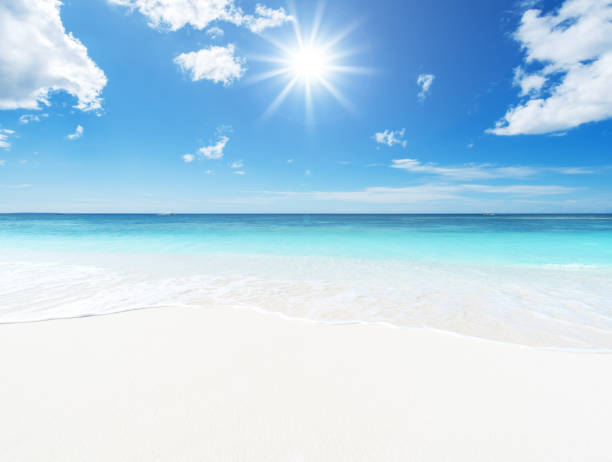istock Tropical Paradise Beach With Sun 944097246