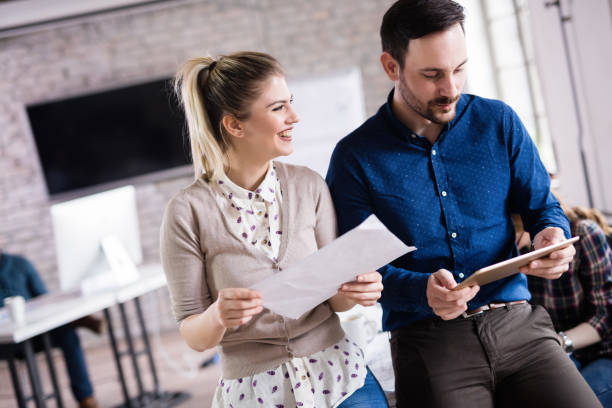 istock Portrait of architects having discussion in office 944098560