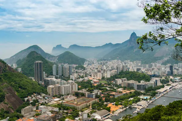 Aerial view of Rio de Janeiro as viewed from sugarloaf