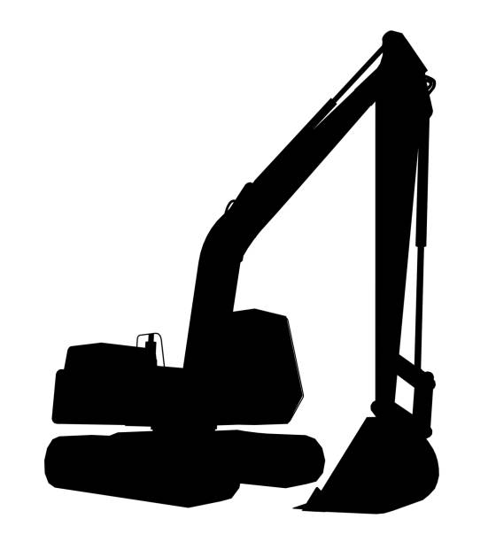 istock Silhouette of an excavator 944112446