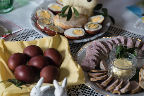 easter traditional polish dishes. Easter table setting decoration