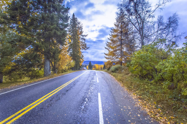 istock Autumn road view from Sotkamo, Finland. 944130494
