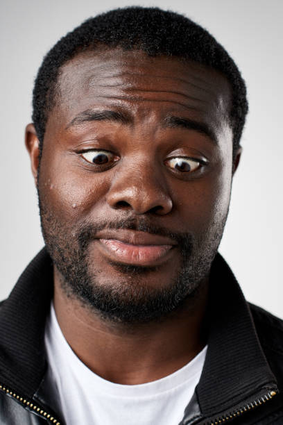 istock Studio portrait of African man making silly expression 944138162