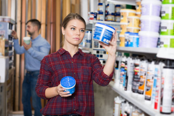 istock Female designer is looking paint 944138668