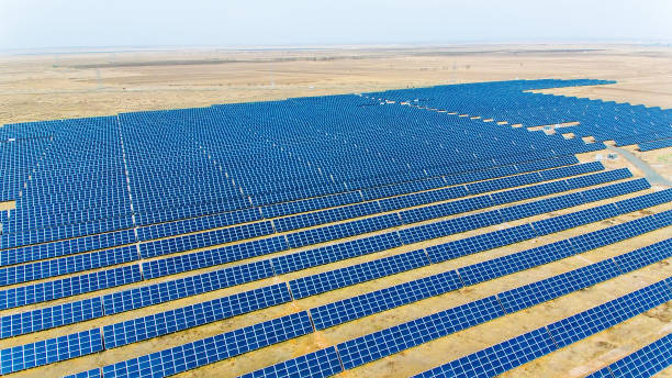istock Solar panels in the field 944152268