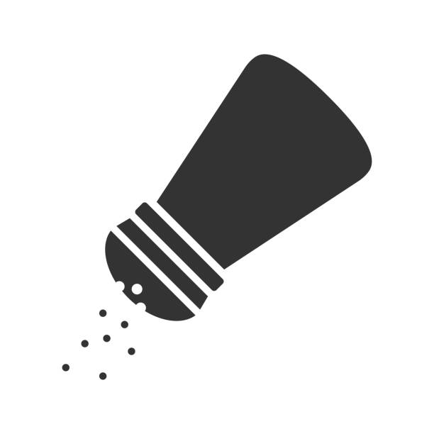 Salt or pepper shaker icon Salt or pepper shaker glyph icon. Vector silhouette salt and pepper shaker stock illustrations