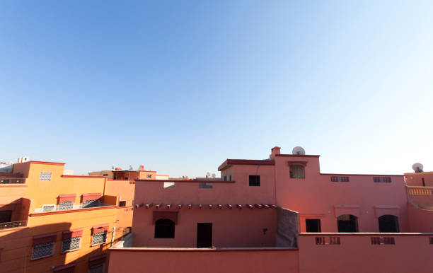 istock modern moroccan building. marrakesh. Moroccan Arabic style houses set 944160992