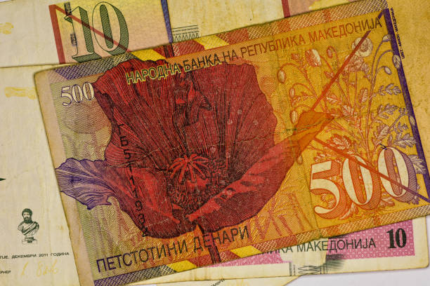 istock Close-up MACEDONIA CURRENCY, Macedonian denar Bank note 944167784