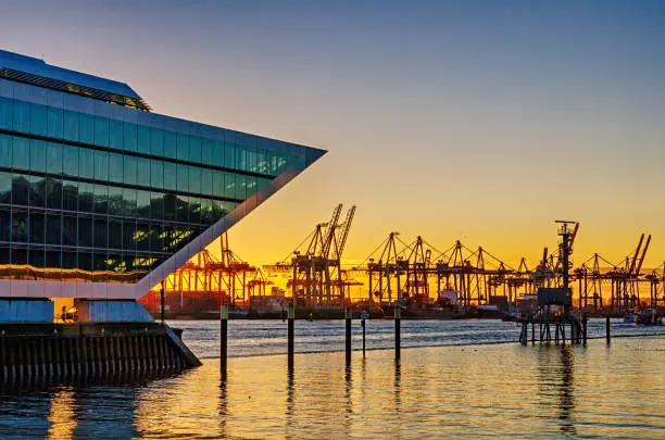 Sunset at Dockland - Hamburg