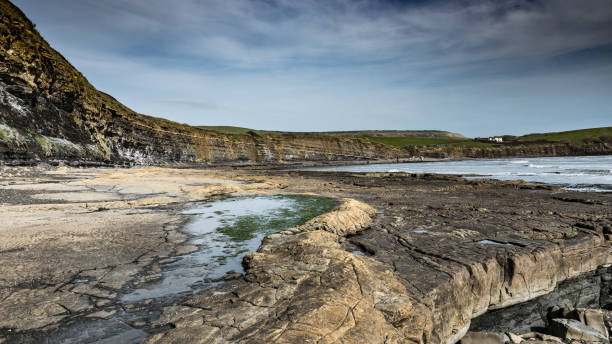 Kimmeridge Bay stock photo