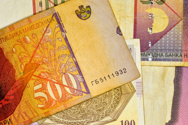 istock Close-up MACEDONIA CURRENCY, Macedonian denar Bank note 944172202