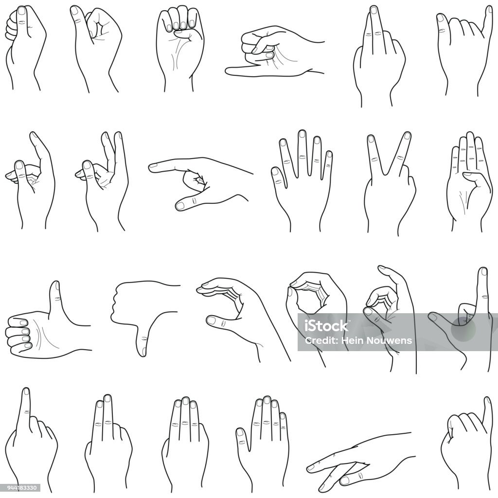 Hand-Kollektion - Lizenzfrei Hand Vektorgrafik