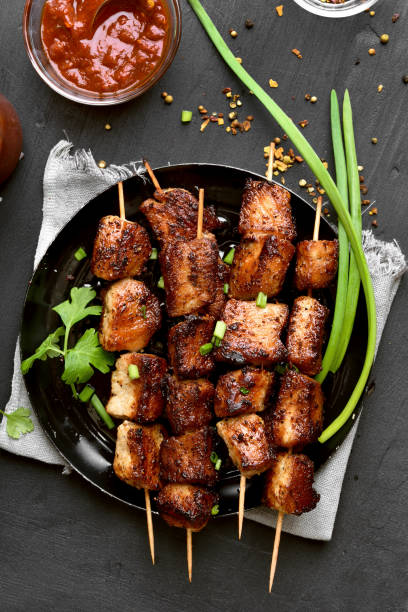 istock Grilled pork skewers 944190804