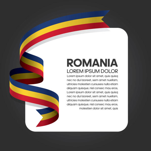 ilustraciones, imágenes clip art, dibujos animados e iconos de stock de fondo de bandera de rumania - romania romanian culture romanian flag flag