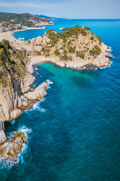 Aerial view of Tossa de Mar, Catalunya, Spain Aerial view of Tossa de Mar, Catalunya, Spain tossa de mar stock pictures, royalty-free photos & images